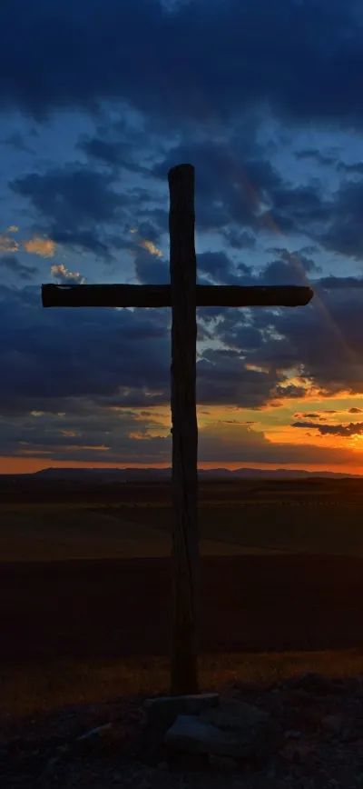 Cross at sunset