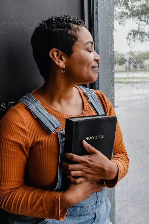 Woman reading Bible